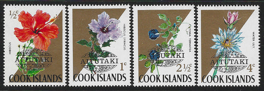 Aitutaki Cook Islands, Complete Set, Different Values of Flowers, Mint - VVV00604
