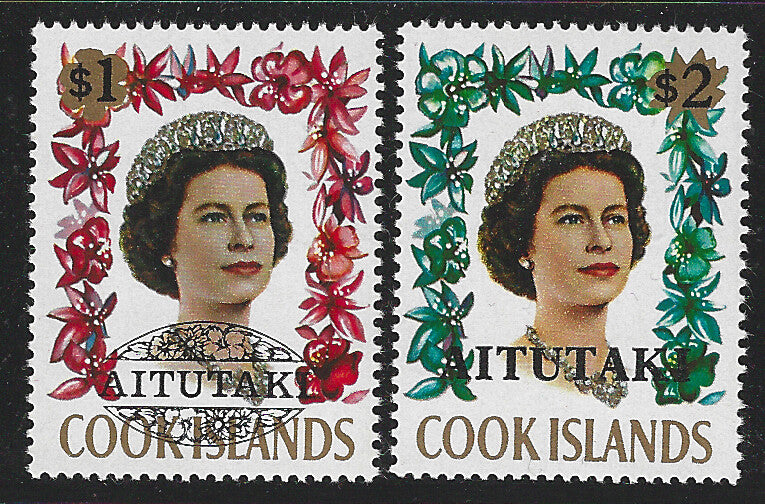 Aitutaki Cook Islands, Complete Set, Two Different Values, Mint - VVV00606