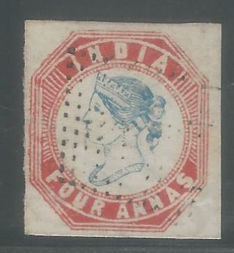 British India Stamps 4 as Litho , 1854 Used .Not checked Full Margin