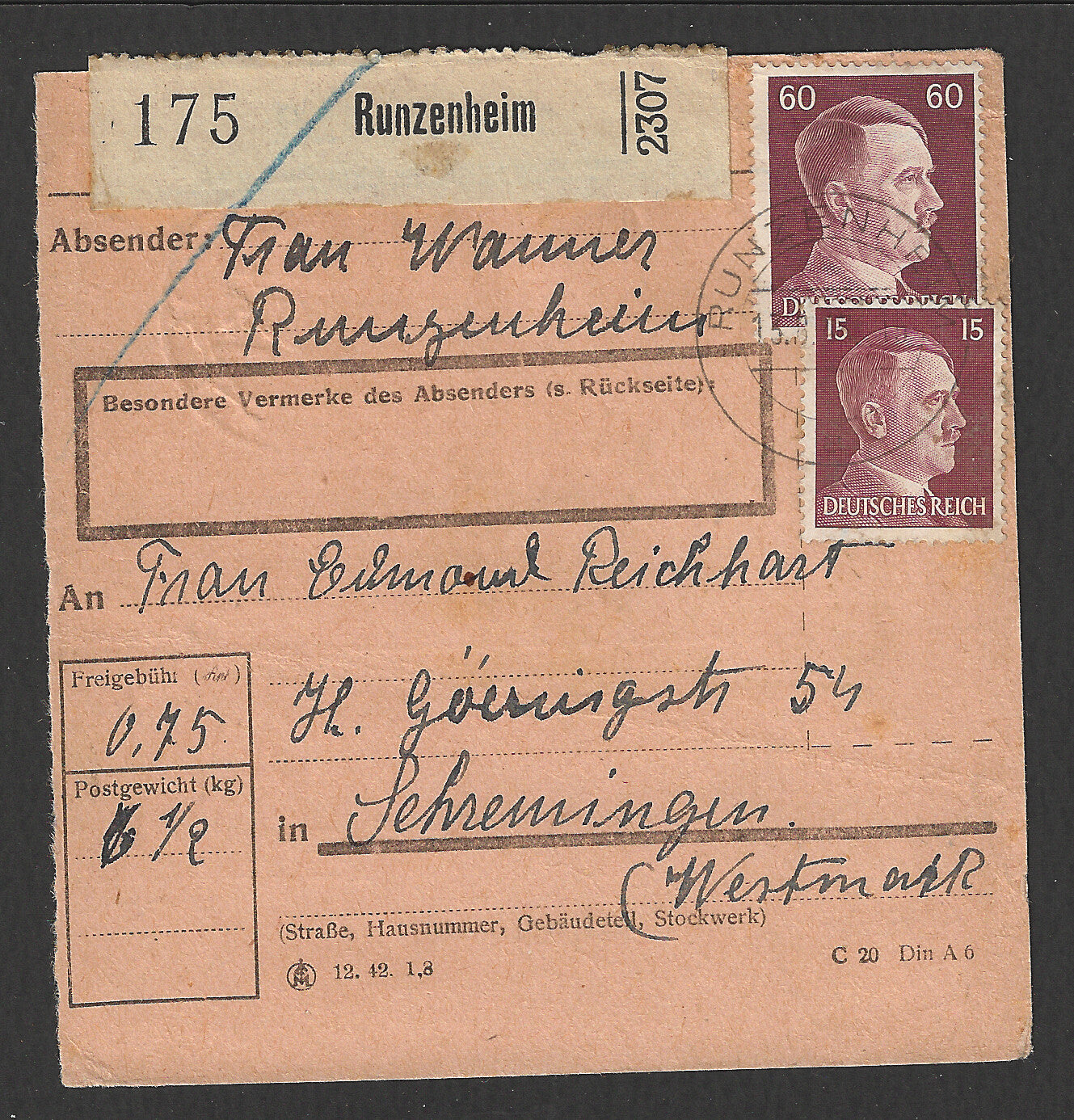 Germany War War II with Hitler Stamps, 1941  - CCC2305