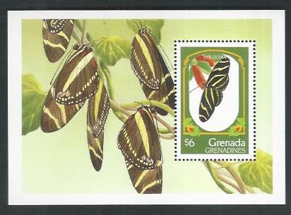 Grenada Grenadines Stamps Miniature Sheet – Butterfly , Mint - DDD0020