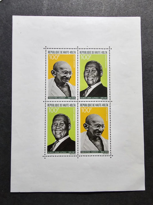 Haute Volta stamps 1968 - Gandhi Miniature sheet , Mint - DS9206