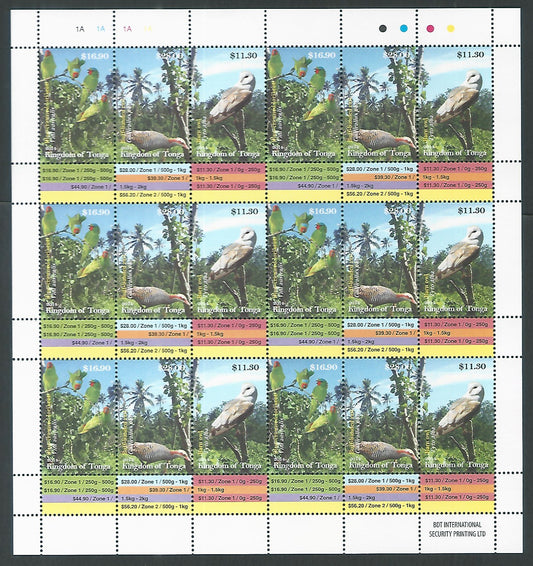 Tonga Full Sheet of Flaora and Fauna , birds – DS9267