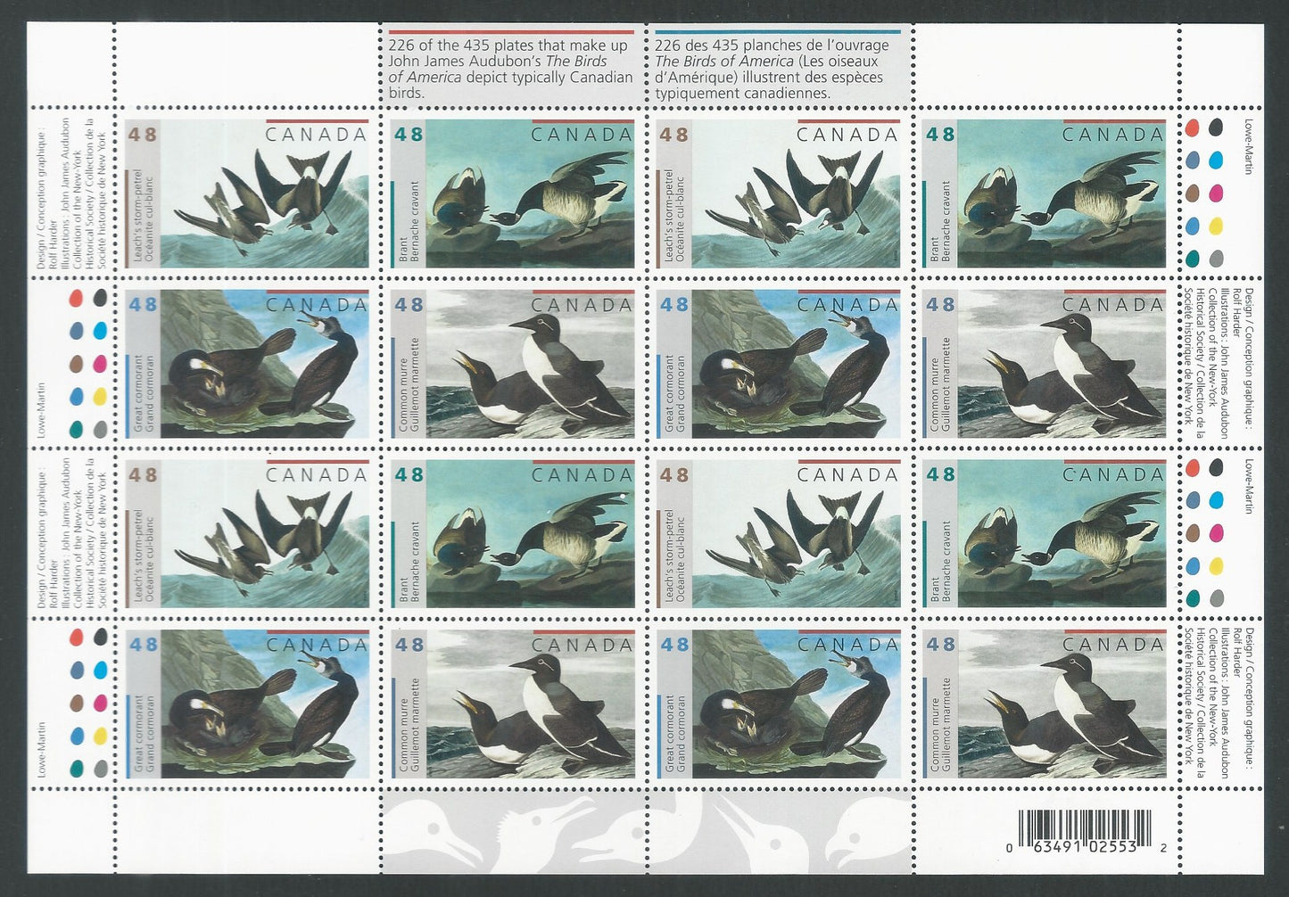 Canada stamps – Full sheet – Birds , Penguins – DS9270