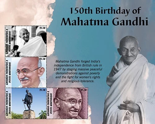 Grenada stamps – MS – Mahatma Gandhi 150th Birth Anniversary , 2021 -DS9291