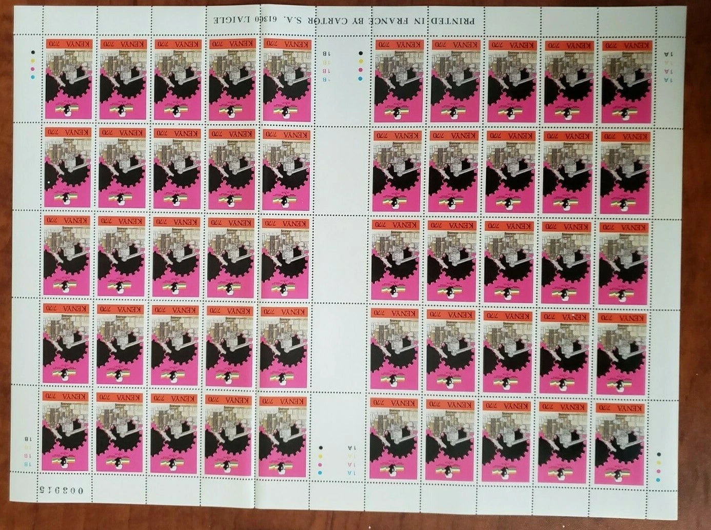 Kenya stamps- full Sheet – Nehru – cenrenaty of India 1 stt Prime minster Nehru Complete sett of 4 Values Sheet of 50 stamps, Rare -DS9294