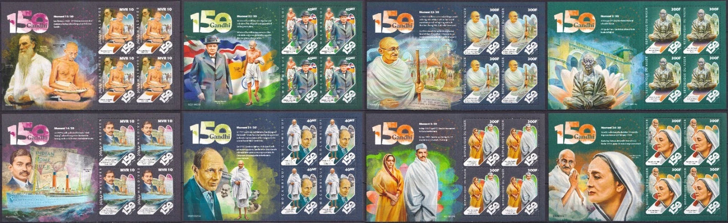 Mahatma Gandhi Moments of India , 2019 - 24 Full sheet, Mint - DS9415