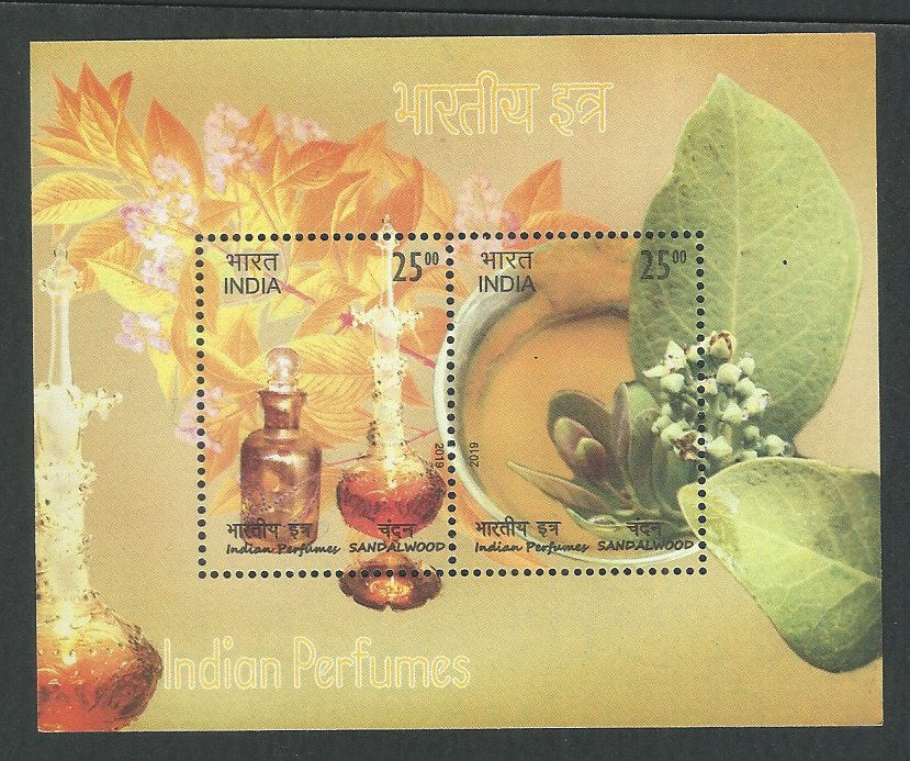 India Stamps - Miniature Sheet - Indian Perfumes, 2019 - EEE027