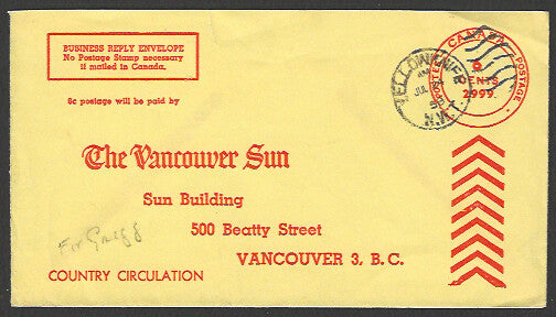 Canada Business Reply Envelope  - Postally used / FDC - FFF4461