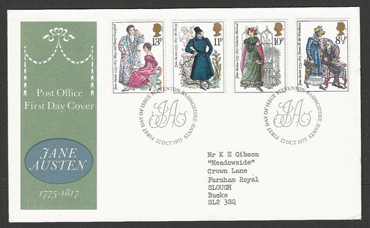 Great  Britain FDC - Jane Austen, 1975  - GGG00008
