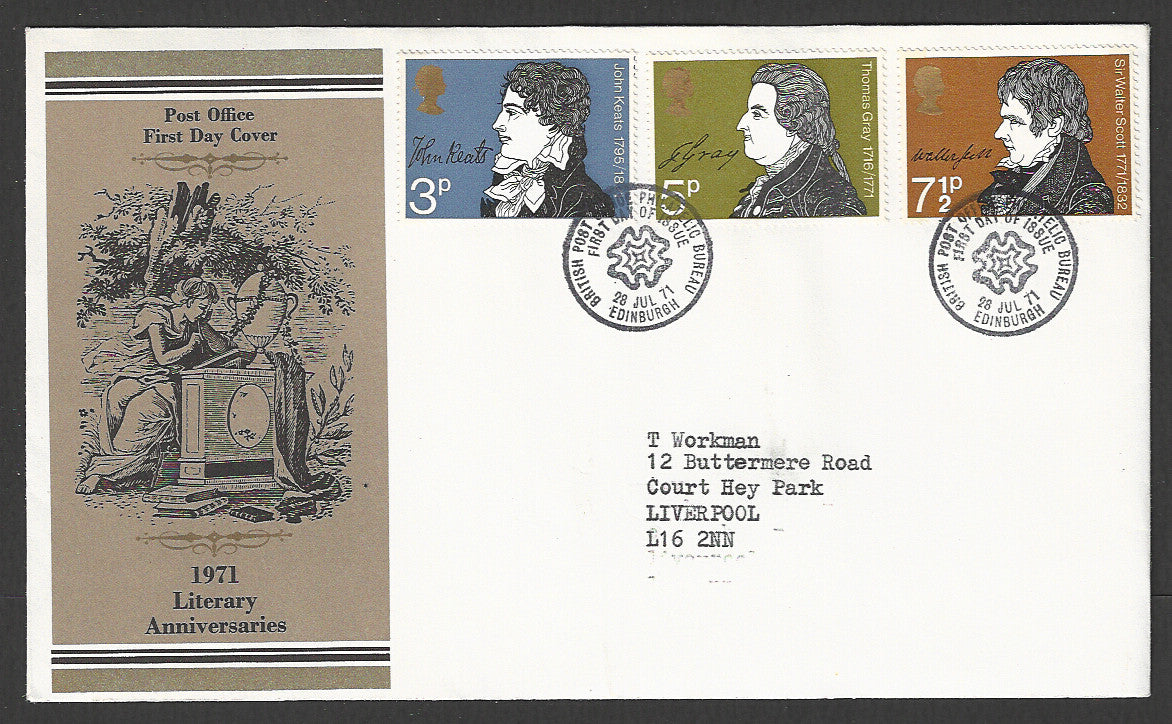 Great  Britain FDC - Literary Anniversaries - GGG00023