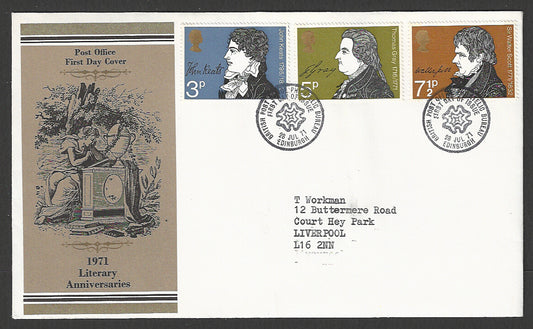 Great  Britain FDC - Literary Anniversaries - GGG00023