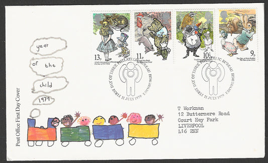 Great  Britain FDC - Alice in Wonderland - Year of the Child - GGG00026