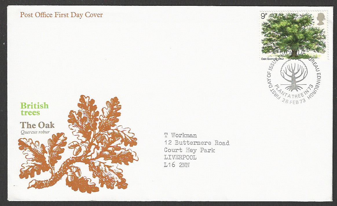 Great  Britain FDC - British Trees - GGG00043