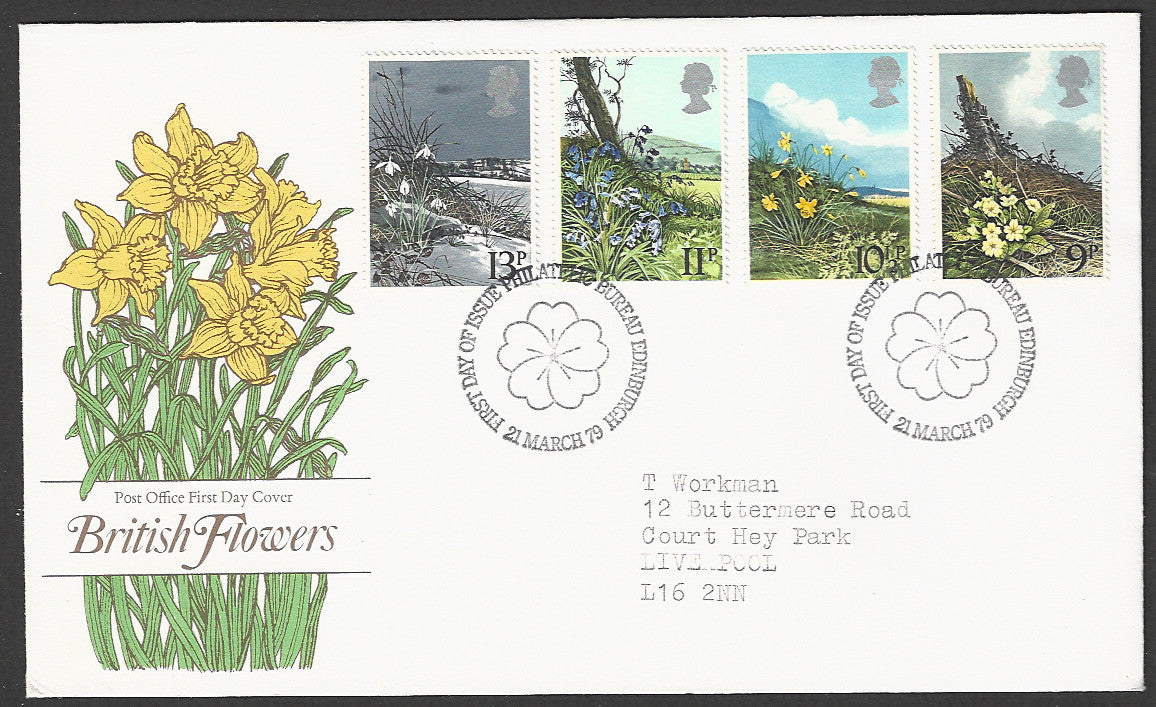 Great  Britain FDC - British Flowers - GGG00045