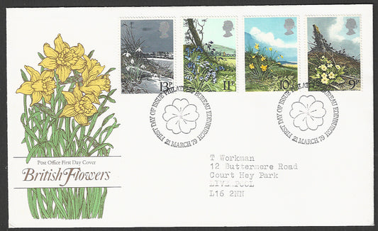 Great  Britain FDC - British Flowers - GGG00045