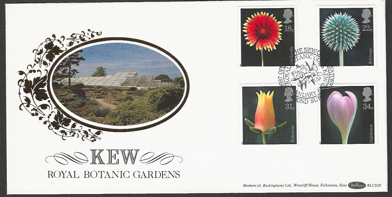Great  Britain FDC - Royal Botanic Gardens With Flower Stamps - GGG00061