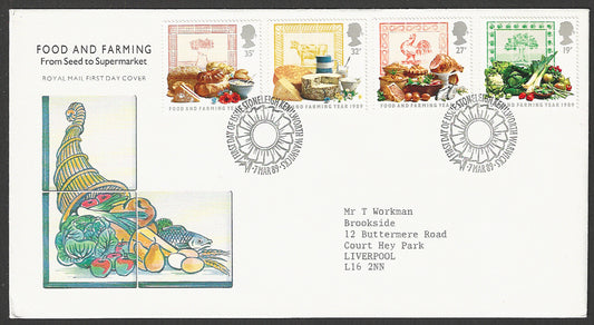Great  Britain FDC - Food and Farming From Seed to Supermarket - GGG00082