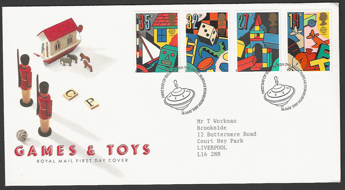 Great  Britain FDC - Games & Toys Royal Mail - GGG00084