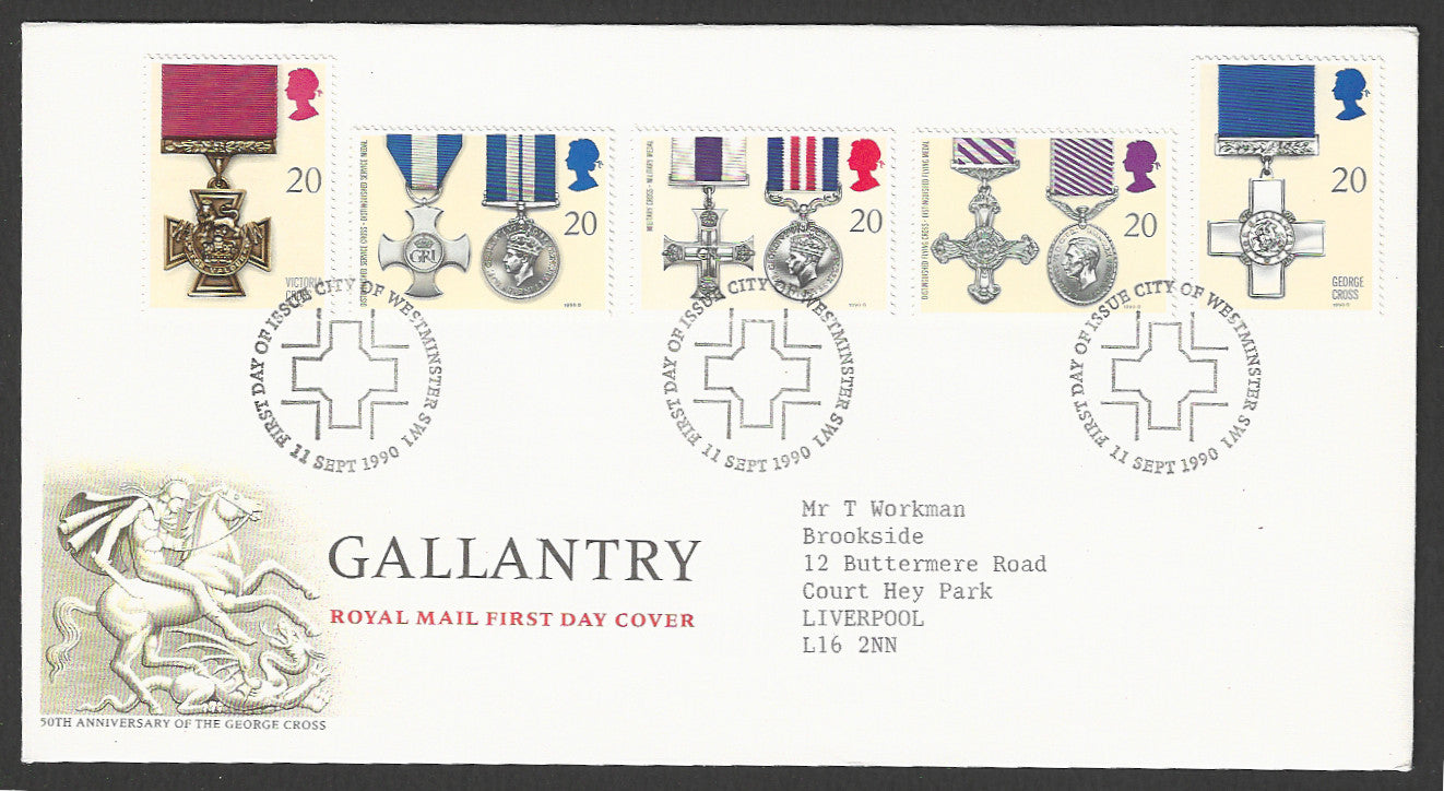 Great  Britain FDC - Gallantry Royal Mail - GGG00090