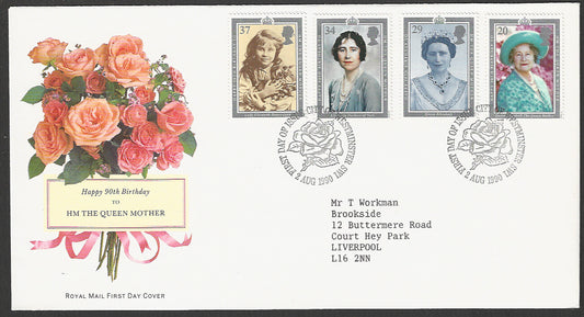Great  Britain FDC - HM The Queen Mother 90th Birthday - GGG00091