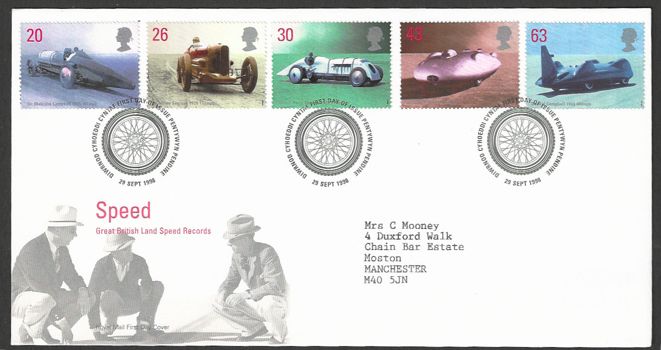 Great  Britain FDC - Speed Great British Land Speed Records  - GGG00111