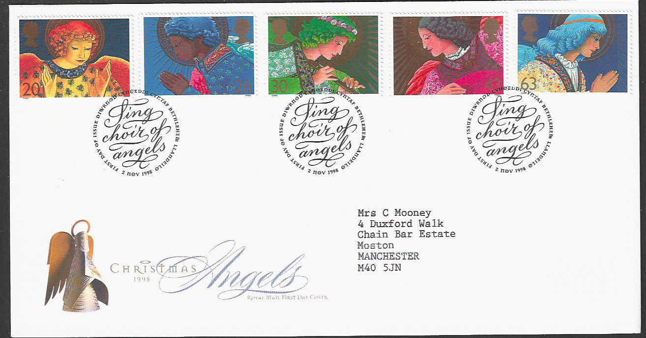 Great  Britain FDC - Christmas Angels  - GGG00112
