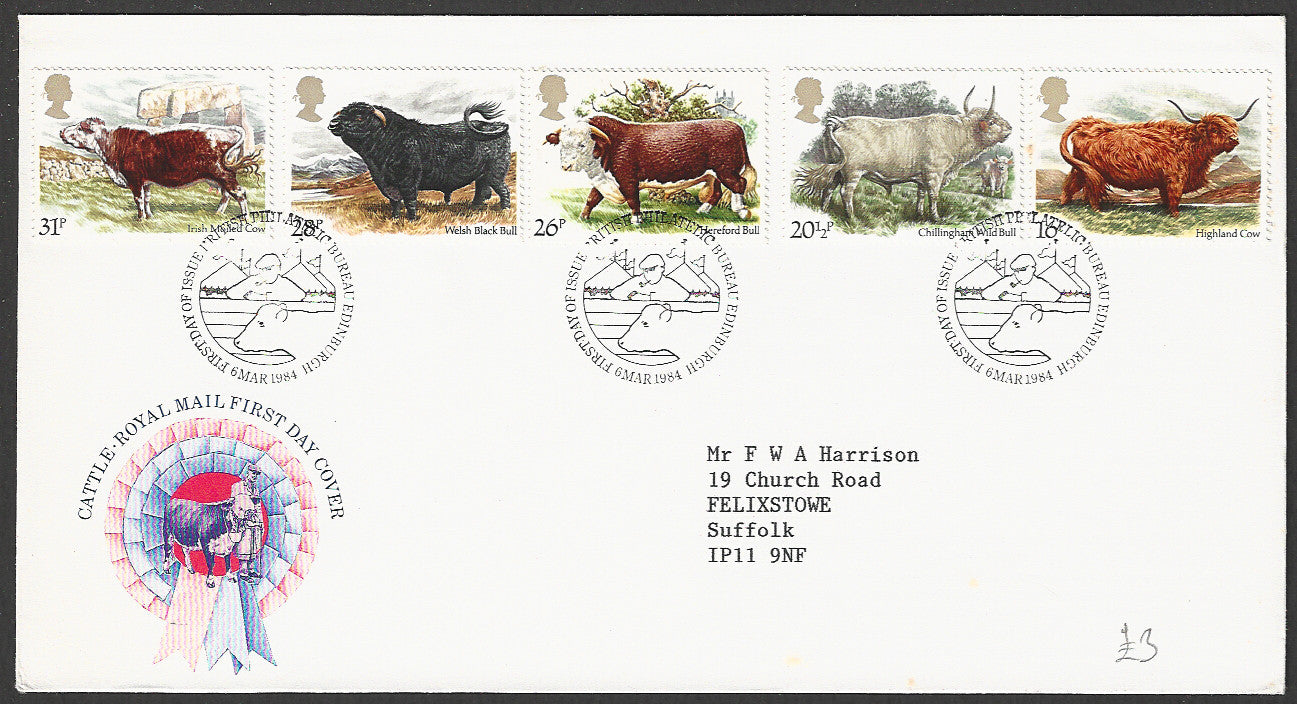Great  Britain FDC - Cattle Royal Mail - GGG00121