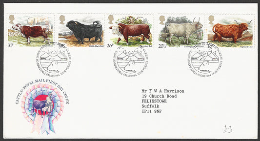 Great  Britain FDC - Cattle Royal Mail - GGG00121
