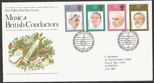 Great  Britain FDC - Music British Conductors - GGG00124