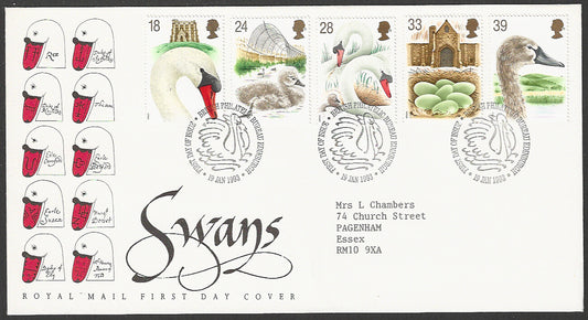 Great  Britain FDC - Swans Royal Mail, 1993 - GGG00154