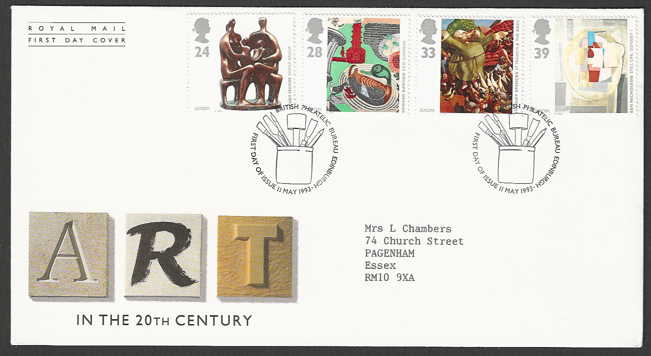 Great  Britain FDC - ART in the 20th Century Royal Mail, 1993 - GGG00156