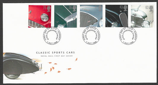 Great  Britain FDC - Classic Sports Cars Set of Five Royal Mail, 1996 - GGG00163