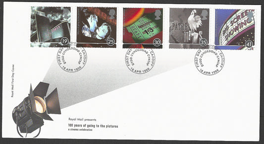 Great  Britain FDC - 100 Years of going to the pictures Set of Five, 1996 - GGG00167