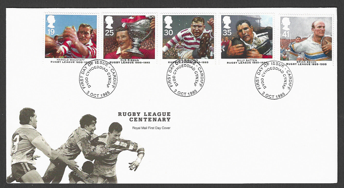 Great  Britain FDC - Rugby League Centenary, 1995 - GGG00168