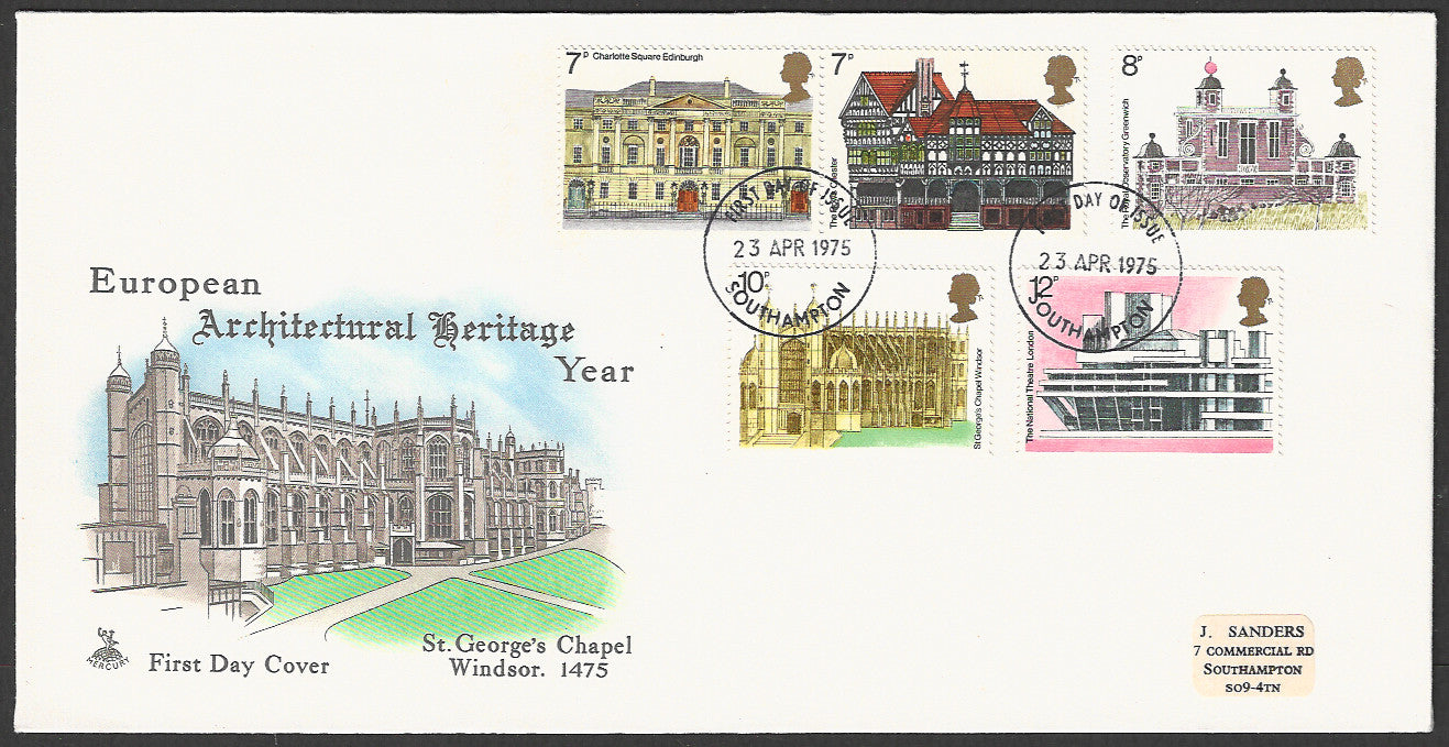 Great  Britain FDC - European Architectural Heritage Year, 1975 - GGG00176