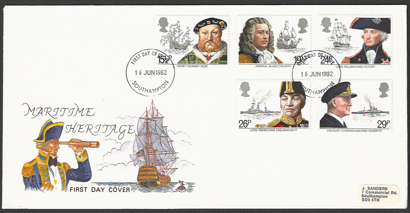 Great  Britain FDC - Maritime Heritage, 1982 - GGG00177