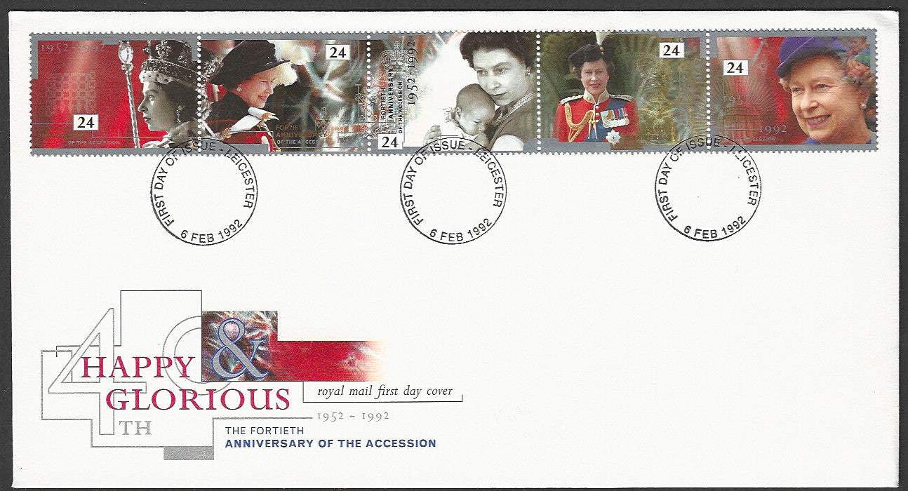 Great  Britain FDC - The Fortieth Anniversary of the Accession, 1992 - GGG00180