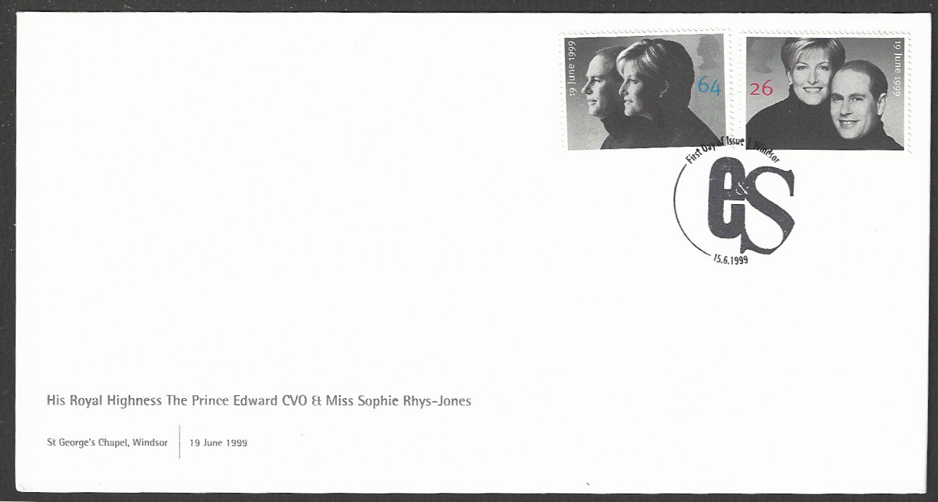 Great  Britain FDC - Royal Highness The Prince Edward CVO, Miss Sophie Rhys-Jones, 1999 - GGG00181