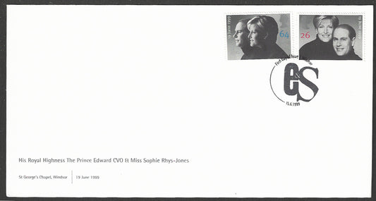 Great  Britain FDC - Royal Highness The Prince Edward CVO, Miss Sophie Rhys-Jones, 1999 - GGG00181