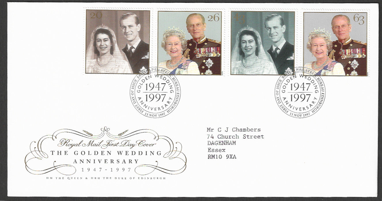 Great  Britain FDC - The Golden Wedding Anniversary, 1997 - GGG00186