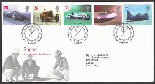 Great  Britain FDC - Speed Great British Land Speech Records, 1998 - GGG00192