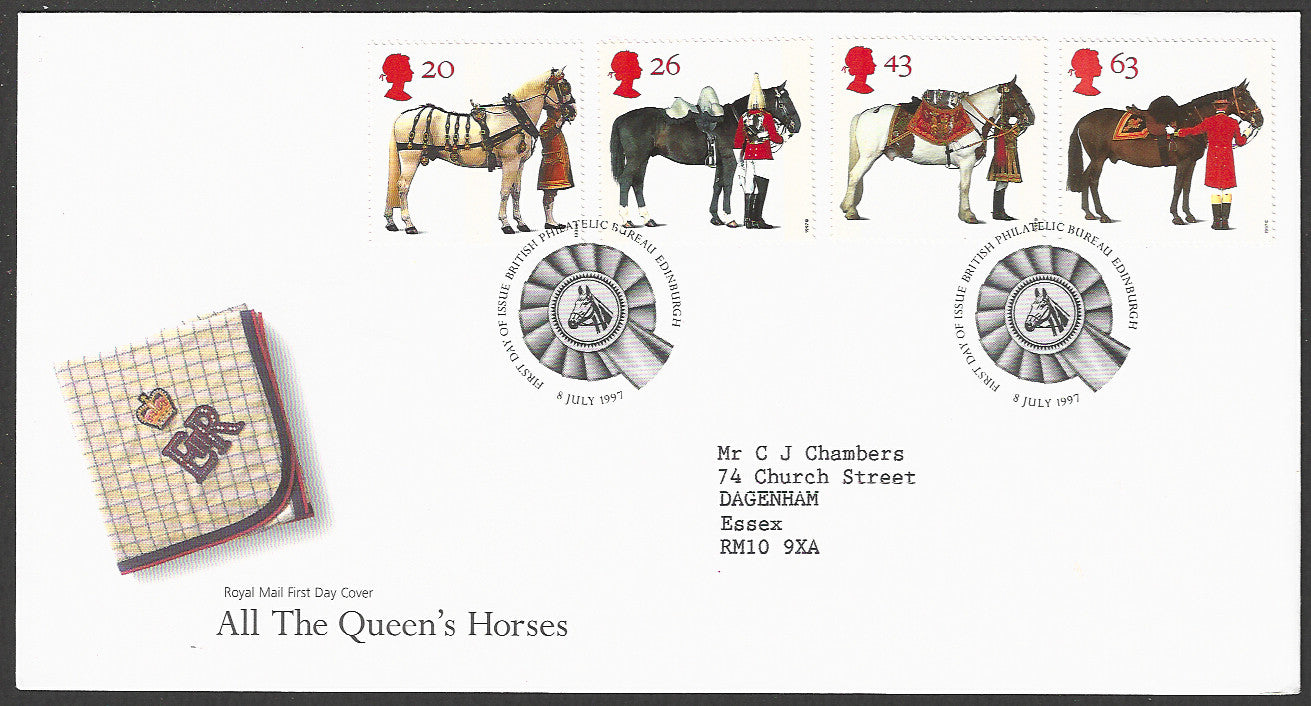 Great  Britain FDC - All The Queen's Horses, 1997 - GGG00196