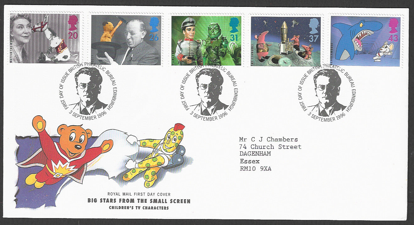 Great  Britain FDC - Big Stars From The Small Screen, 1996 - GGG00200