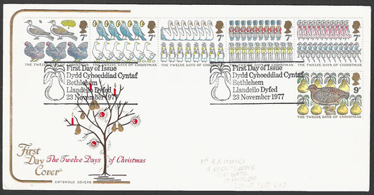 Great  Britain FDC - The Tweleve Days of Christmas, 1977 - GGG00208
