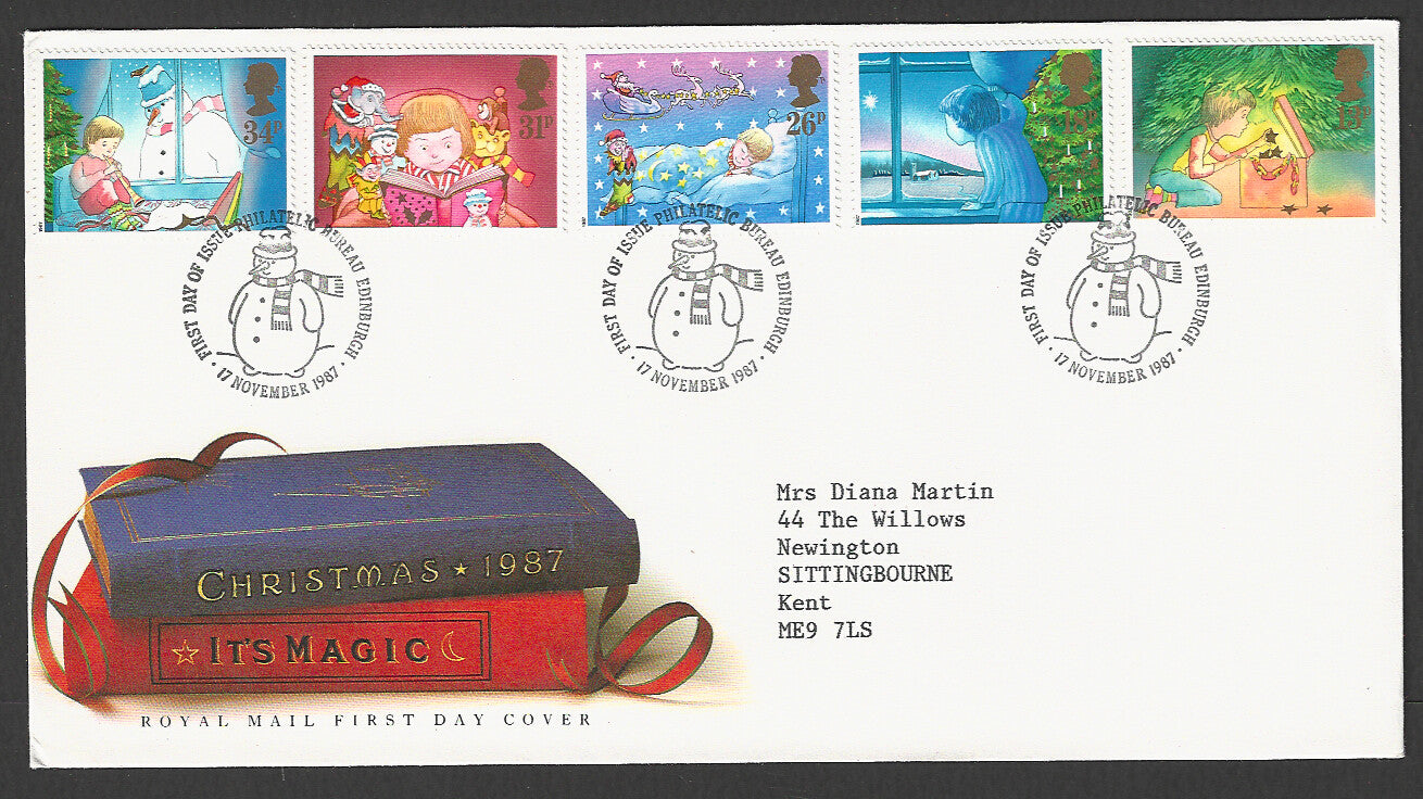 Great  Britain FDC - Christmas, 1987 - GGG00224