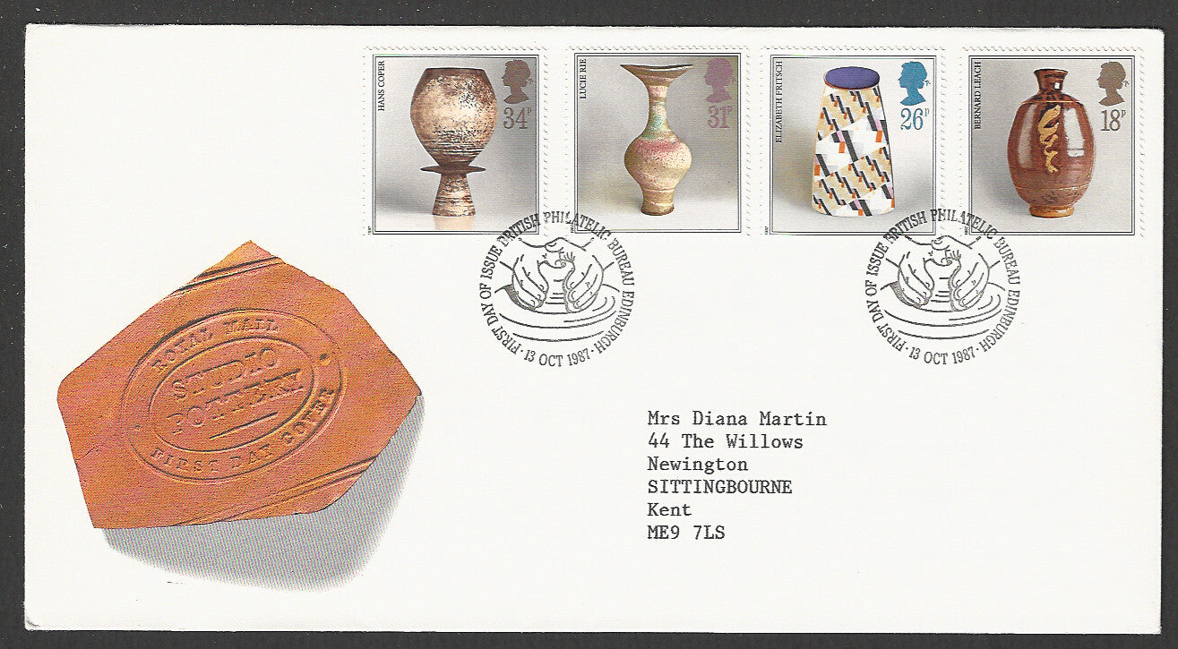 Great  Britain FDC - Studio Pottery, 1987 - GGG00226
