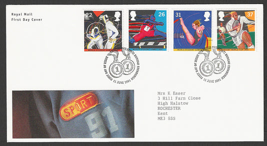 Great  Britain FDC - Sports World Student Games, 1991 - GGG00230