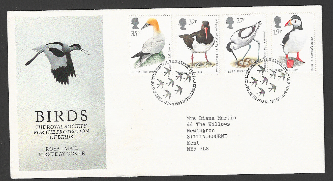 Great  Britain FDC - Royal Soceity for the protection of Birds, 1989 - GGG00231