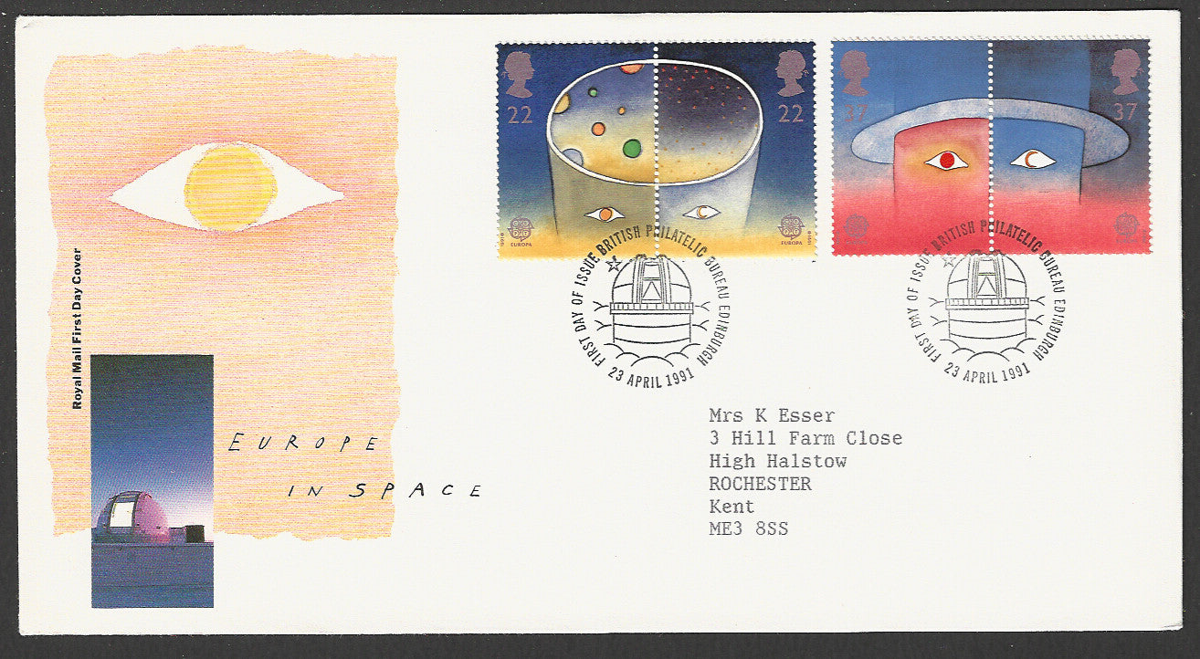Great  Britain FDC - Europe in Space, 1991 - GGG00232